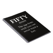 Funny Fifty Birthday Gifts Humor 50 Years Old 50th Notitieboek (Rechterzijde)