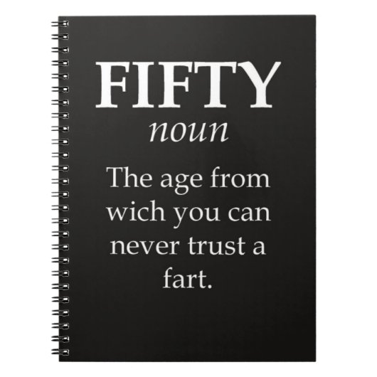 Funny Fifty Birthday Gifts Humor 50 Years Old 50th Notitieboek (Voorkant)