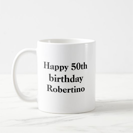 Funny Fifty Countdown is alweer begonnen aan zijn  Koffiemok (Links)