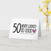 Funny Fifty krijgt oude 50ste verjaardag voor vrie Kaart (Gele Bloem)