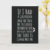 Funny Figure Skating Cards For Him Men Teen Boys Kaart (Gele Bloem)