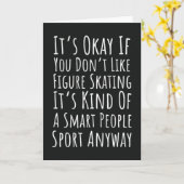 Funny Figure Skating Cards Skate Skates Ice Skater Kaart (Gele Bloem)