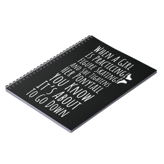 Funny Figure Skating Gifts For Girls Women For Her Notitieboek (Linkerzijde)