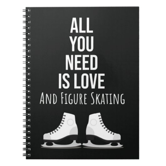 Funny Figure Skating Gifts Humor Ice Skater Winter Notitieboek (Voorkant)
