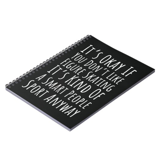 Funny Figure Skating Gifts Winter Sports Skater Notitieboek (Linkerzijde)