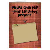 Funny File Folder "Error 404" Birthday Kaart (Voorkant)