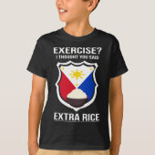 Funny Filipina Filipino Food Joke Rice Filippijnen T-shirt (Voorkant)