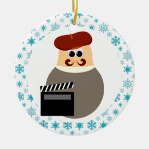 Funny Film Director kerstornament Gift Keramisch Ornament