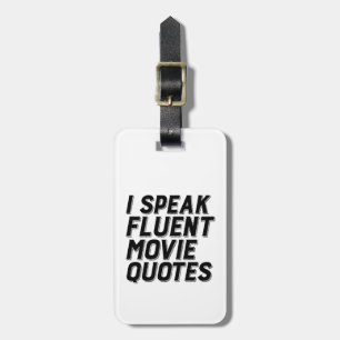 Funny Film Lover Humor Ik spreek Fluent Movie Quot Bagagelabel