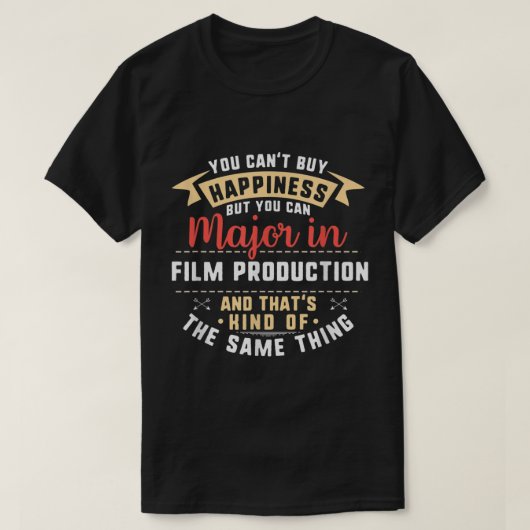 Funny Film Production Major Student Shirt Graduati (Design voorkant)