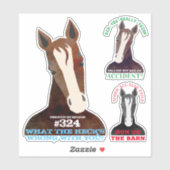 Funny filosofische paarden gezond verstand sticker (Vel)