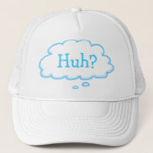 Funny Final Exams Thinking Cap HUH Thought Bubble Trucker Pet (Voorkant)