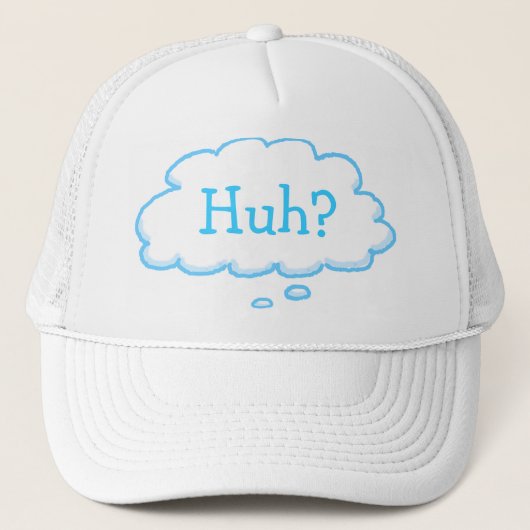 Funny Final Exams Thinking Cap HUH Thought Bubble Trucker Pet (Voorkant)