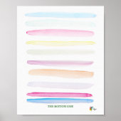 Funny Finance Kantoor Art De Bottom Line Pastels Poster (Voorkant)