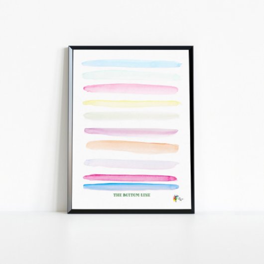 Funny Finance Kantoor Art De Bottom Line Pastels Poster