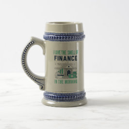 Funny Finance Mug Business Office Coworker Blue Bierpul