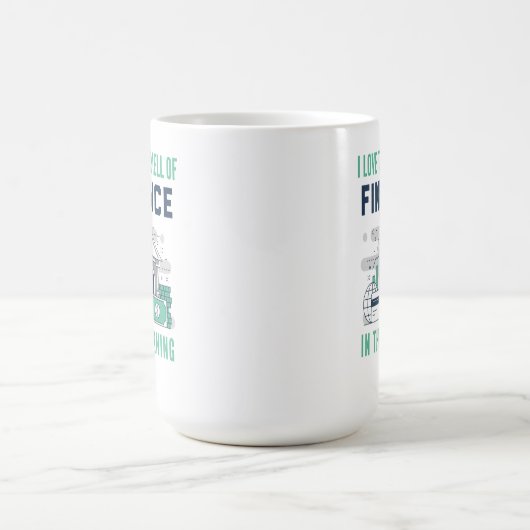 Funny Finance Mug Business Office Coworker Blue Koffiemok (Center)