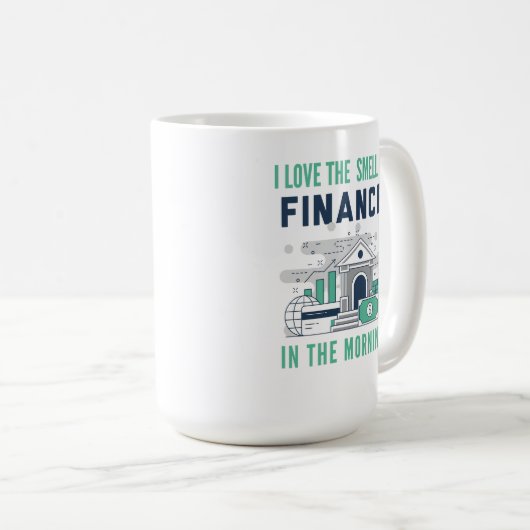 Funny Finance Mug Business Office Coworker Blue Koffiemok (Voorkant rechts)