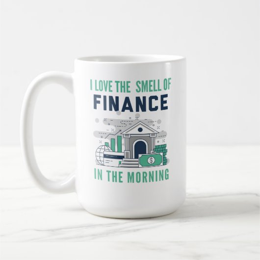 Funny Finance Mug Business Office Coworker Blue Koffiemok (Links)