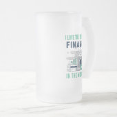 Funny Finance Mug Business Office Coworker Blue Matglas Bierpul (Voorkant rechts)