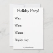 Funny Financial Business Kerstuitnodiging Kaart (Achterkant)