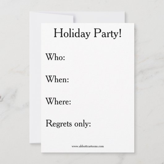 Funny Financial Business Kerstuitnodiging Kaart (Achterkant)