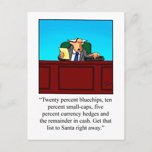 Funny Financial Humor Kerstmis Briefkaart (Voorkant)