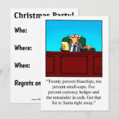 Funny Financial Humor - Uitnodiging voor kerstfees (Voorkant / Achterkant)