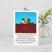 Funny Financial Humor - Uitnodiging voor kerstfees (Staand voorkant)