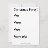 Funny Financial Humor - Uitnodiging voor kerstfees (Achterkant)