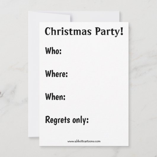 Funny Financial Humor - Uitnodiging voor kerstfees (Achterkant)