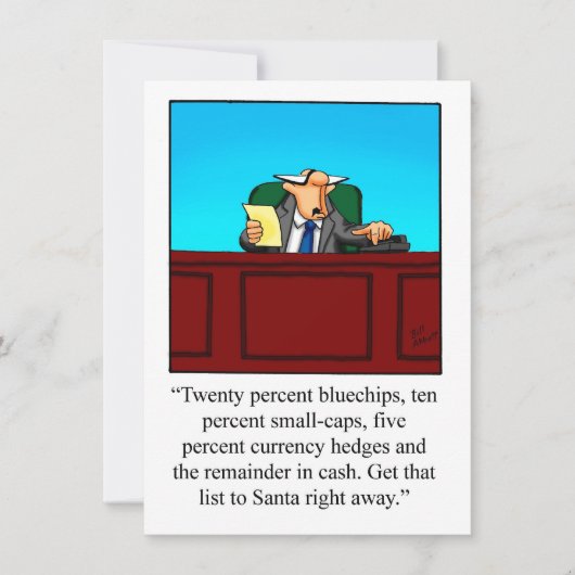 Funny Financial Humor - Uitnodiging voor kerstfees (Voorkant)