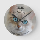 Funny Fine Art Cat Ronde Klok (Voorkant)