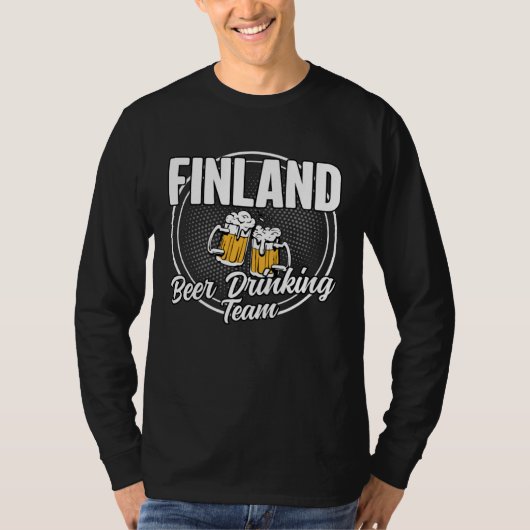 Funny Finland Squad Ale Lovers Finns Beer Drinking T-shirt (Voorkant)