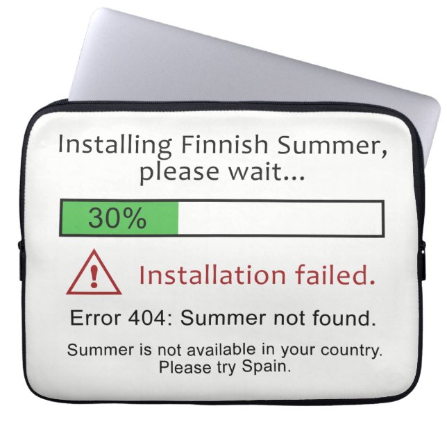 Funny Finse zomerhoezen Laptop Sleeve (Voorkant)