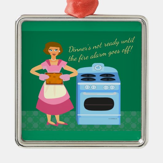 Funny Fire Alarm Super Time Gezegde Metalen Ornament (Voorkant)