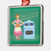 Funny Fire Alarm Super Time Gezegde Metalen Ornament (Links)