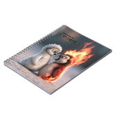 Funny Fire and Ice Penguin Notitieboek (Linkerzijde)