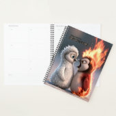 Funny Fire and Ice Penguin  Planner (Display)