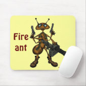 Funny fire ant met pistolen cartoon mousepad muismat (Met muis)