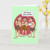 Funny "Fire Cake" Birthday Kaart (Gele Bloem)