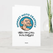 Funny "Fire Cake" Birthday Kaart (Achterkant)