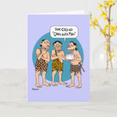 Funny "Fire Cake" Birthday Kaart (Gele Bloem)