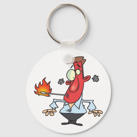 Funny Fire Eater Sleutelhanger (Achterkant)