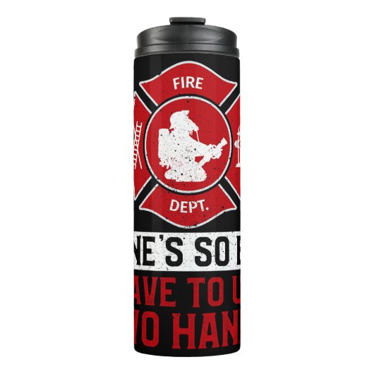 Funny Fire Hose Motto Thermosbeker (Voorkant)