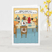 Funny Fire Hydrant Cake for Dog Birthday Kaart (Gele Bloem)