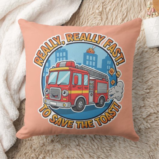 Funny Fire Truck-Really Fast To Save The Toast Kussen (Deken)