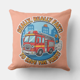Funny Fire Truck-Really Fast To Save The Toast Kussen