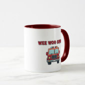 Funny Firefighter Art For Kids Fun Emergency mug Mok (Voorkant rechts)