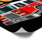 Funny Firefighter Art For Kids Men Women Fireman F Poster (Hoek)